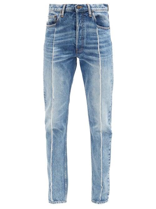 Matchesfashion.com Maison Margiela - Distressed High-rise Straight-leg Jeans - Womens - Denim