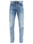 Matchesfashion.com Maison Margiela - Distressed High-rise Straight-leg Jeans - Womens - Denim
