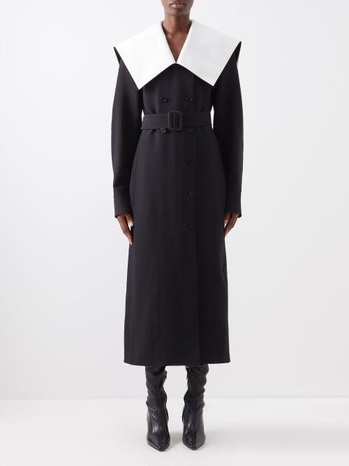 Jil Sander - Colour-block Wool-blend Dress - Womens - Black