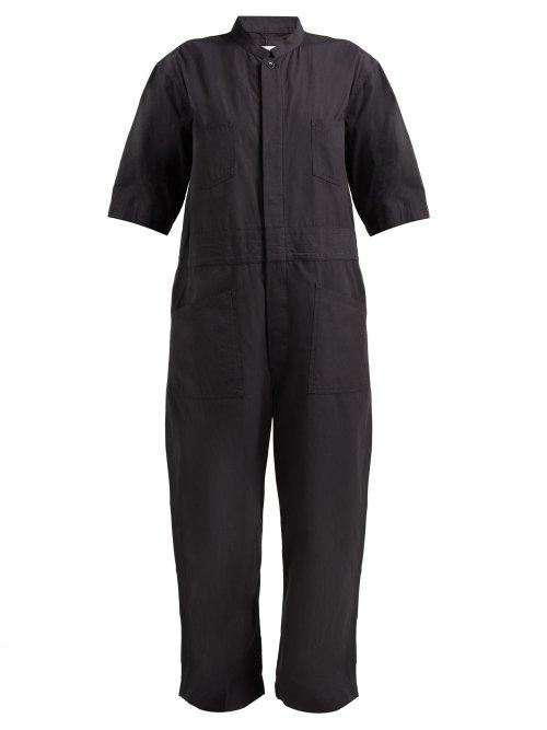 Matchesfashion.com Chimala - Utility Pocket Cotton Oxford Jumpsuit - Womens - Dark Grey