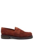 Matchesfashion.com Our Legacy - Stacked-sole Suede Penny Loafers - Mens - Brown