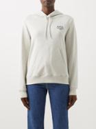 A.p.c. - Manuela Logo-embroidered Cotton Hooded Sweatshirt - Womens - Ecru