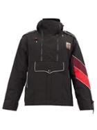 Matchesfashion.com Boramy Viguier - Striped-sleeve Cotton-blend Windbreaker Jacket - Mens - Black