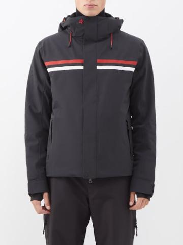 Perfect Moment Ski - Boreal Striped Hooded Ski Jacket - Mens - Black