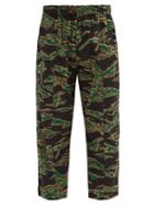 Matchesfashion.com South2 West8 - Tiger Camouflage-print Cotton-flannel Trousers - Mens - Camouflage