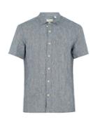 Oliver Spencer Patch-pocket Pinstriped Linen Shirt