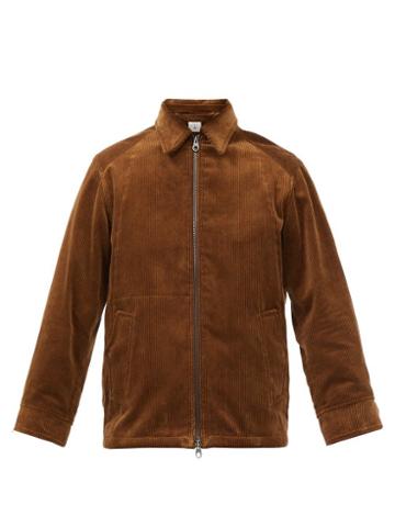 L.e.j - Zipped Cotton-corduroy Jacket - Mens - Brown