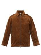 L.e.j - Zipped Cotton-corduroy Jacket - Mens - Brown