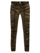 Matchesfashion.com Fear Of God - Zebra-print Slim Fit Denim Jeans - Mens - Black Brown