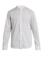 Lemaire Mandarin-collar Striped-cotton Shirt