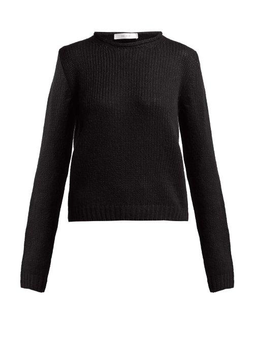 Matchesfashion.com The Row - Droi Waffle Knit Cashmere Blend Sweater - Womens - Black