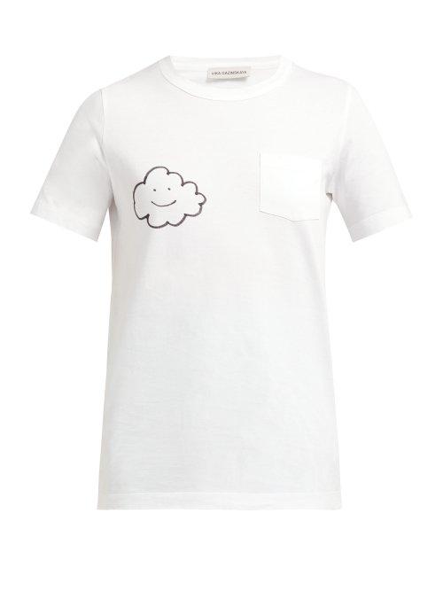 Matchesfashion.com Vika Gazinskaya - Cloud Print Cotton T Shirt - Womens - White