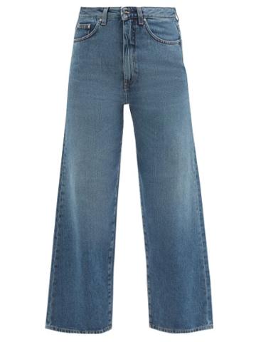 Ladies Rtw Totme - High-rise Cropped Jeans - Womens - Mid Denim