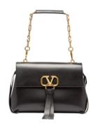 Matchesfashion.com Valentino - V Ring Medium Leather Shoulder Bag - Womens - Black