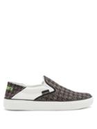 Matchesfashion.com Vetements - Houndstooth Check Print Canvas Trainers - Womens - Black