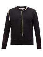 Craig Green - Laced Cotton-jersey Sweatshirt - Mens - Black