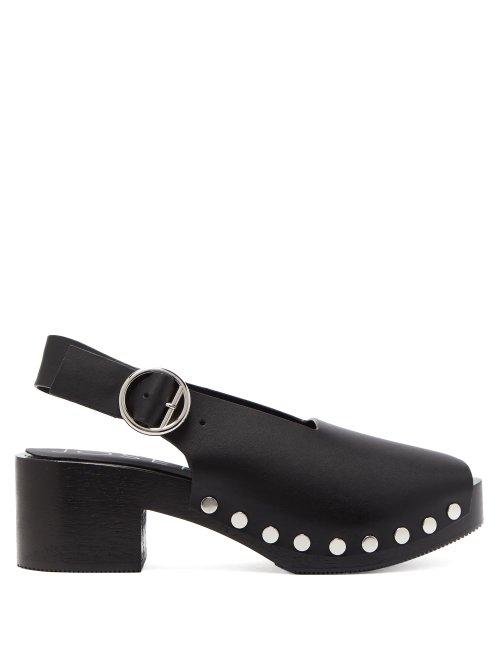 Matchesfashion.com Joseph - Open Toe Leather Clogs - Womens - Black