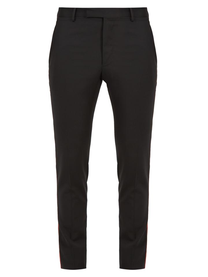 Lanvin Side-striped Slim-leg Wool Trousers