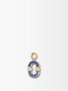 Viltier - Magnetic Twist Diamond, Lapis & 18kt Gold Charm - Womens - Blue Gold