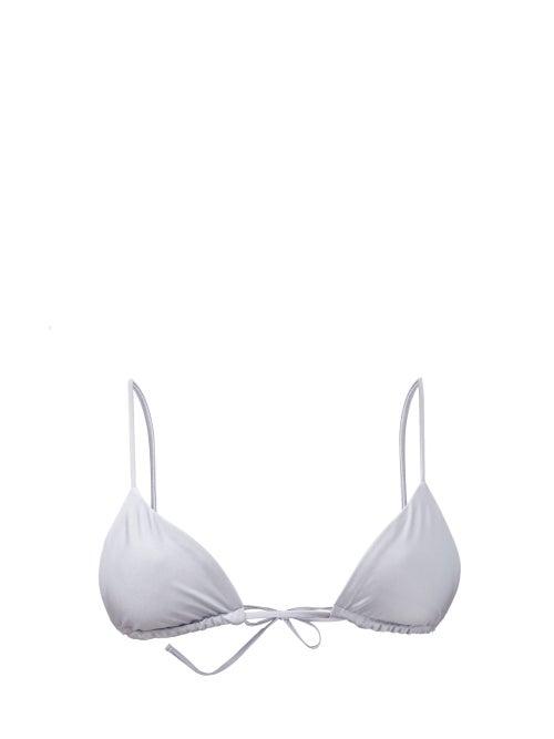 Jade Swim - Via Triangle Bikini Top - Womens - Light Blue