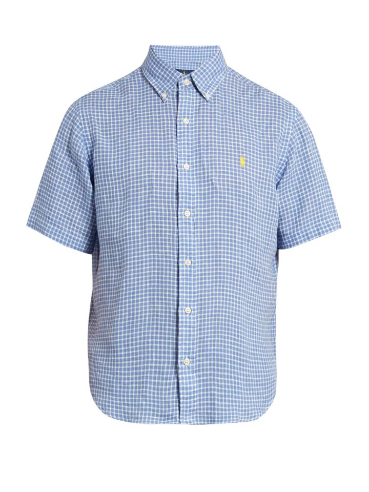 Polo Ralph Lauren Short-sleeved Checked Linen Shirt