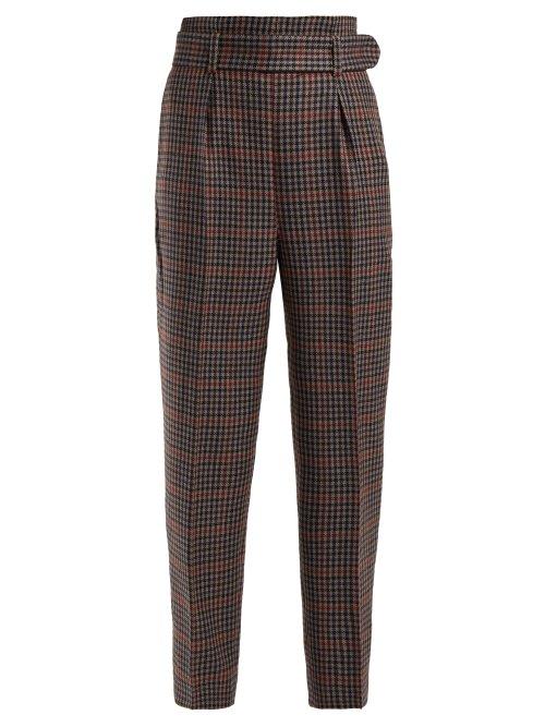 Matchesfashion.com Erdem - Nelle Wool Trousers - Womens - Blue Multi