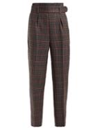 Matchesfashion.com Erdem - Nelle Wool Trousers - Womens - Blue Multi
