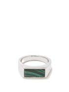 Tom Wood - Peaky Malachite & Sterling-silver Ring - Mens - Silver