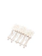 Matchesfashion.com Shrimps - Penelope Fringed Crystal & Faux-pearl Barrette - Womens - Pearl