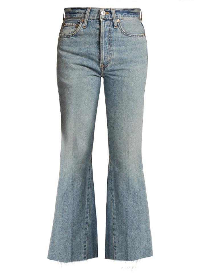 Re/done Originals The Leandra High-rise Flared Cropped Jeans