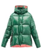 Matchesfashion.com Moncler - Parana Hooded Down Filled Coat - Womens - Green Multi