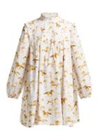 Matchesfashion.com Ganni - Weston Horse Print Cotton Dress - Womens - White Multi