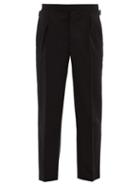 Matchesfashion.com King & Tuckfield - Slim-leg Pleated Wool Trousers - Mens - Black