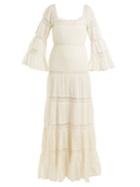 Mes Demoiselles Havilland Lace-insert Tiered Cotton-voile Dress