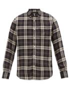 Matchesfashion.com Officine Gnrale - Button-down Checked-twill Shirt - Mens - Grey White