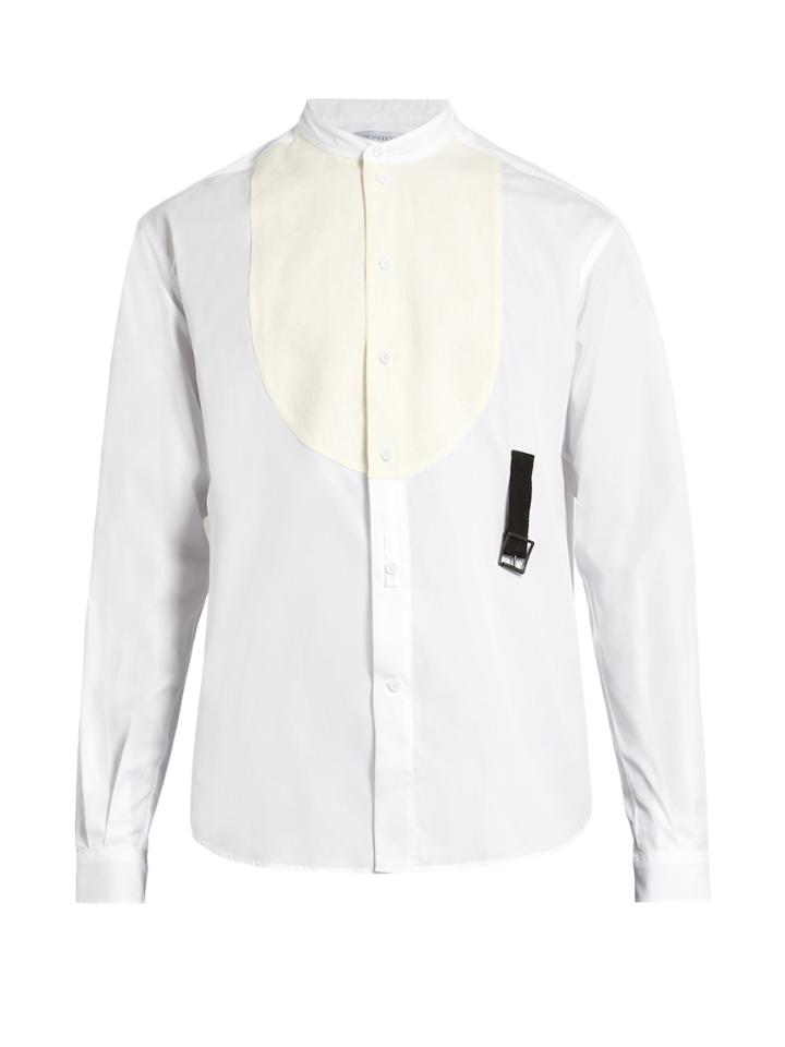 J.w.anderson Band-collar Bib-front Cotton Shirt