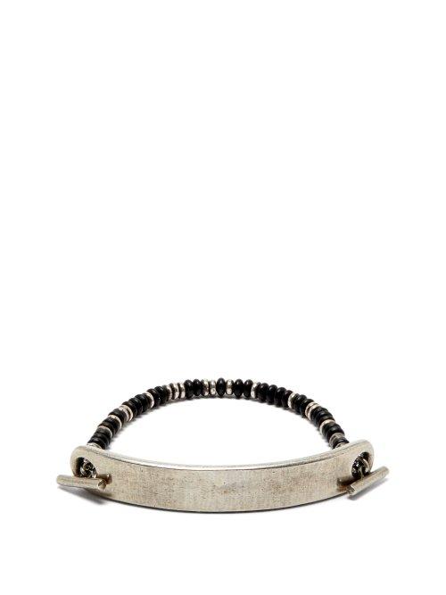 Matchesfashion.com M Cohen - Brushed Bar Multi Strap Bracelet - Mens - Silver