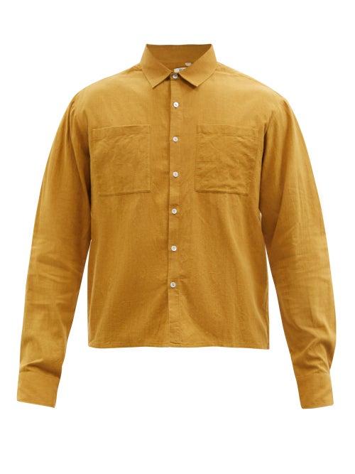 Matchesfashion.com 11.11 / Eleven Eleven - Cotton Shirt - Mens - Dark Yellow