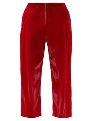 Maximilian - Glossy Nylon Trousers - Mens - Red Multi