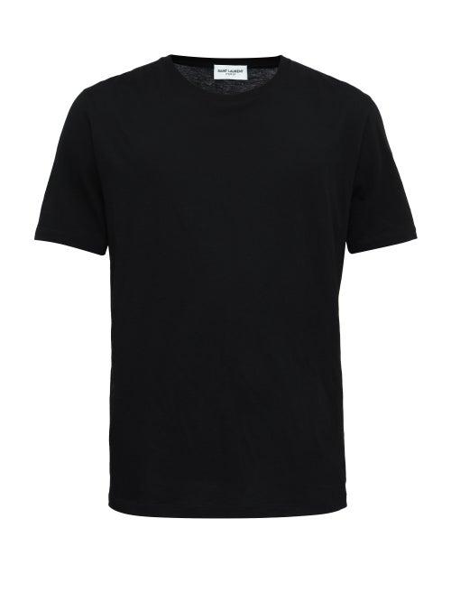 Saint Laurent - Cotton-jersey T-shirt - Mens - Black