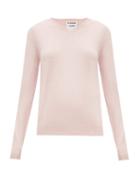 Matchesfashion.com Jil Sander - V-neck Cashmere Sweater - Womens - Pink