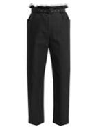 Isa Arfen Gathered-waist Cropped Cotton-blend Trousers