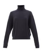 Allude - Cashmere Roll-neck Sweater - Womens - Navy