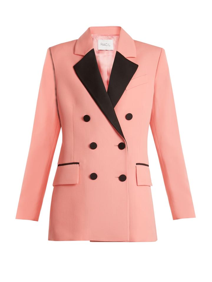 Racil Paris Double-breasted Contrast-lapel Wool Blazer