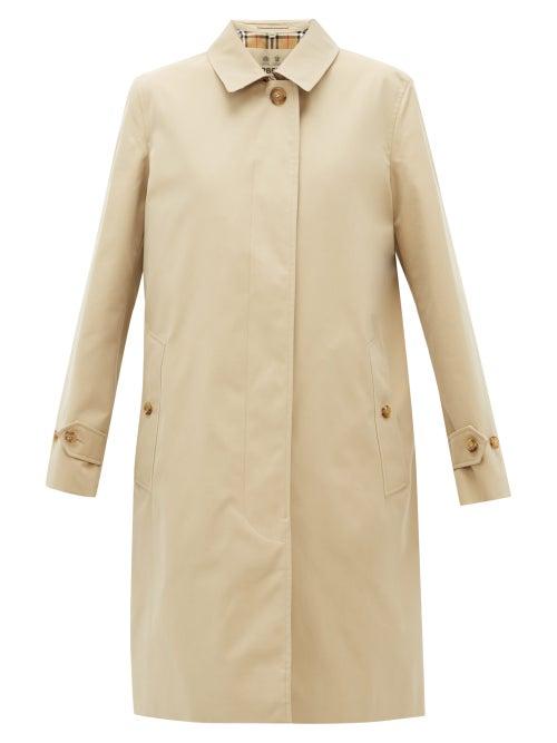 Matchesfashion.com Burberry - Pimlico Check Lined Cotton Raincoat - Womens - Beige