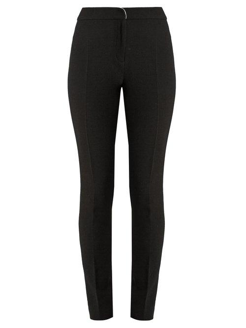 Matchesfashion.com Carl Kapp - Sharp Slim Leg Wool Trousers - Womens - Black