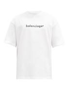 Matchesfashion.com Balenciaga - Copyright Logo-print Cotton T-shirt - Mens - White
