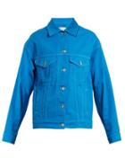 Matchesfashion.com Msgm - Oversized Denim Jacket - Womens - Blue