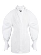 Jacquemus Balloon-sleeve Cotton-canvas Mini Shirtdress