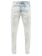 Purple Brand - P001 Distressed Bleached Slim-leg Jeans - Mens - Blue